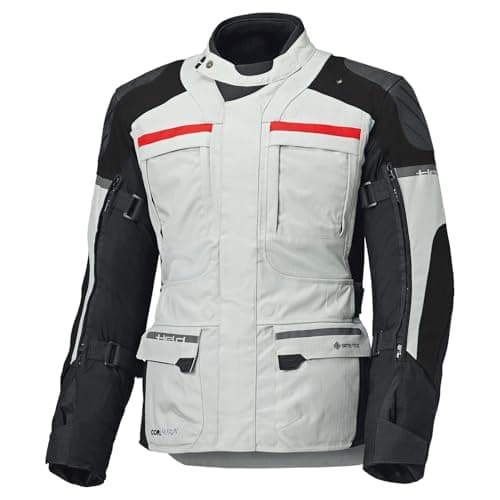 Image of Held Carese 3 Top Men's Motorcycle Jacket, Protection Class AA, EN 17092 Certified, D3O Level 2 Protective Jacket, Gore-Tex Membrane, 100% Waterproof, Windproof, Breathable, Grey-Black, Size L2XL
