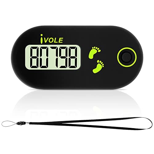Image of Flintronic Mini 3D Walking Pedometer, Portable Sports Pedometer with Clip Lanyard, Track Steps in Real Time, For Older Kids/Fitness Men/Women/Elders