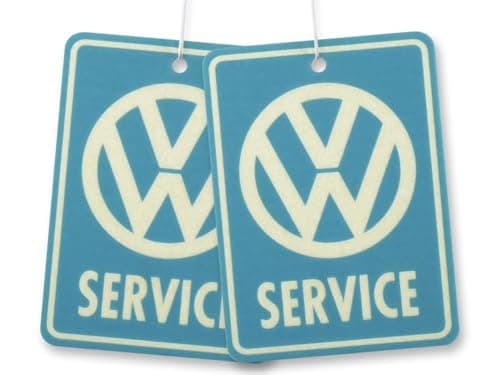 Image of BRISA VW Collection - Volkswagen Air Freshener, Room Freshener, Deodorizer for Cars T1 Bus Campervan Motif (New Car/VW Service/Set of 2)