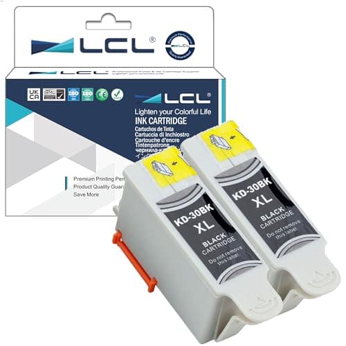 Image of LCL Compatible Ink Cartridge 30 30XL 30B (2 Pack Black) Replacement for Kodak ESP 1.2 ESP 3.2 ESP 3.2S ESP C100 ESP C360 ESP Office 2100 2150 ESP C110 ESP C115 ESP C300 ESP C310 ESP C315 ESP C330