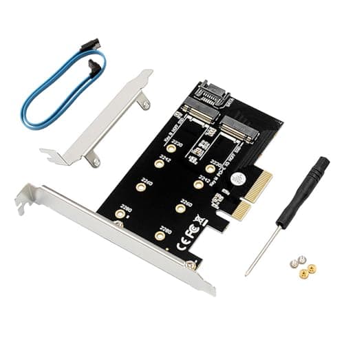 Image of Hsthe Sea Pcie M.2 Adapter NGFF to SATA Adapter PCI-e 3.0 x 4 Host Controller Expansion Card