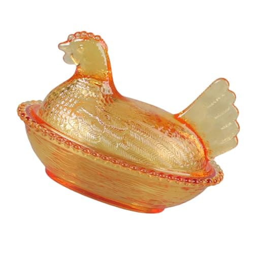 Image of Hen on Nest Candy Bowl Nesting Covered Trinket Box for Snacks Dessert Easter Farmhouses Desktop Decors Gift on Nest Candy Jar with Lid Desk Decors