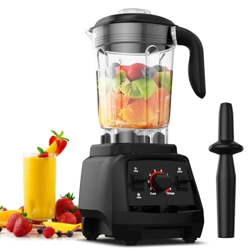 Image of JUSANTE Blender Blender, 1800W Professional Blender for Kitchen with 10 Speed, Powerful 68oz BPA Free Blender for Juice, Smoothie, Dessert (Black)