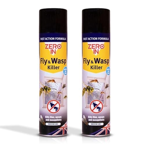 Image of Quebec - Zero in Fly and Wasp Killer- Indoor Flying Insect Killer -Eliminates insects in seconds- Spray Leaves Neutral Scent-Wasp Killer Spray 300ml- Pack of 2