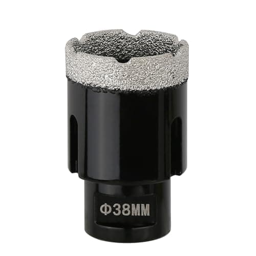 Image of Vearter 38mm Dry Diamond Core Drill Bit, M14 Thread Connection Vacuum Brazed Masonry Hole Saw, Hollow Hole Cutter for Tile, Marble, Granite, Porcelain, Concrete and Quartz Stone