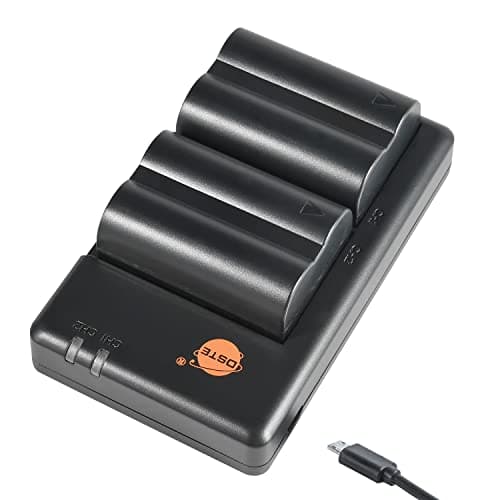 Image of DSTE 2-Pack BLM-1 Battery and Micro USB Dual Charger Compatible with PS-BLM1,BLM-1 and Olympus C-5060 C-7070 C-8080 E-1 E-3 E-30 E-520 EVOLT E-300 E-330 E-500 E-510 Digital Camera
