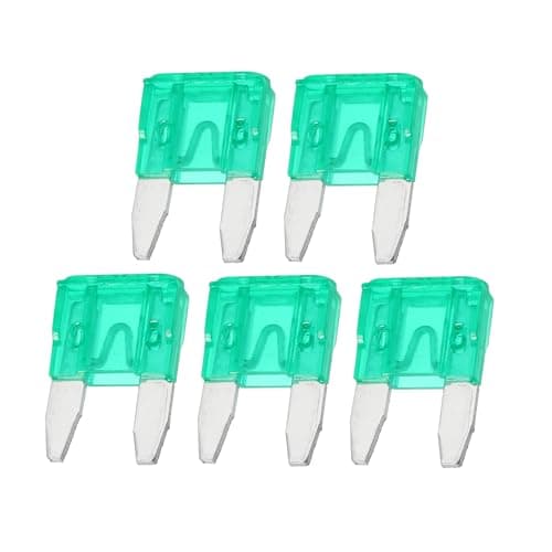 Image of Partuto 5 Pcs Mini 30AMP APM/ATM Universal Car Fuse Blade Style Fuses Short Circuit Protection - Automotive Car Boat Truck SUV RV - Plastic Metal Deep Green