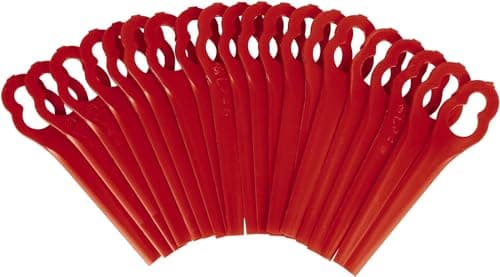 Image of Einhell Original Replacement Strimmer Blades (20pcs) - Plastic Blade Set For GE-CT 18 Li, GC-CT 18/24 Li P Grass Trimmers, Red