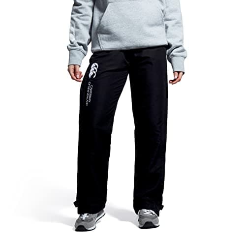 Image of Canterbury Women's Open Hem Stadium Pants | Tracksuit/Lounge Pants | Jogging Bottoms | Durable | Full-Leg Size Zip Track Pants, Black, 8