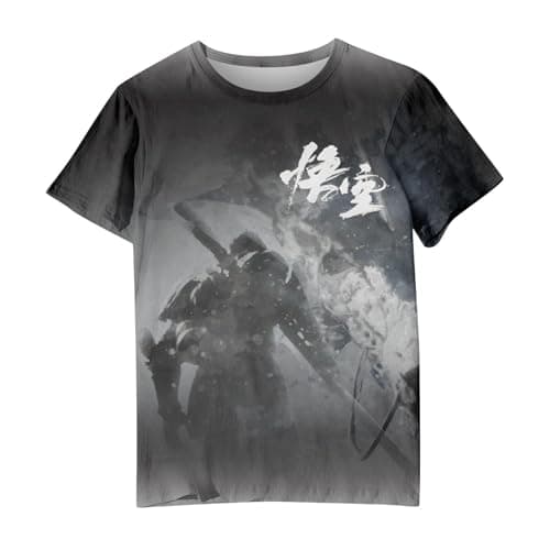 Image of Black Myth China Game The Monkey King Action RPG Mens T-Shirts Funny Tops for Men Oversized T Shirt Men's Summer Short Sleeve Graphic Personalised Shirts