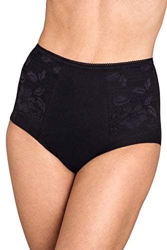 Image of Miss Mary of Sweden Lovely Lace Womens Panty Girdle Cotton Firm stomach Control Black