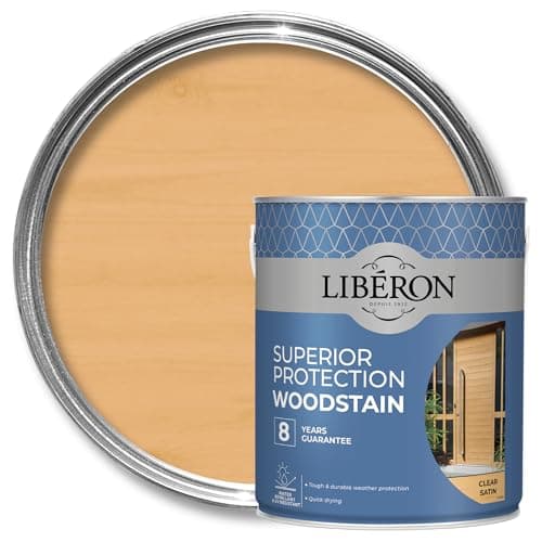 Image of Libéron Superior Protection Woodstain - 8-Year Guarantee - Durable Weather Protection - UV-Resistant - Water-Repellent - Quick-Drying - Clear - 2.5 litres
