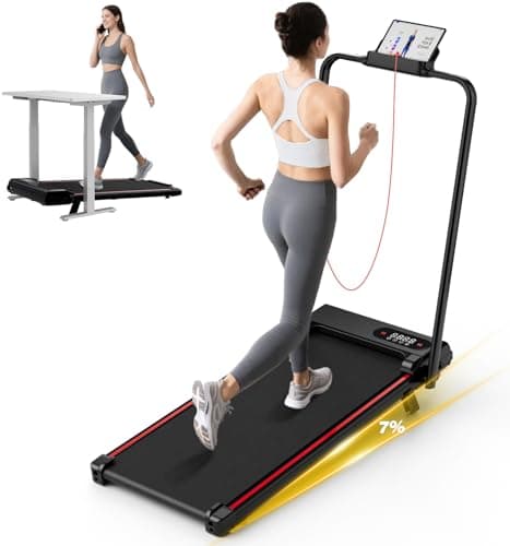 Image of Walking Pad with Incline, 3 in 1 Treadmills for Home Foldable, 2.5HP Folding Treadmill Under Desk with Remote Control & LED Display for Home/Office Cardio Fitness Exercise (Classic)