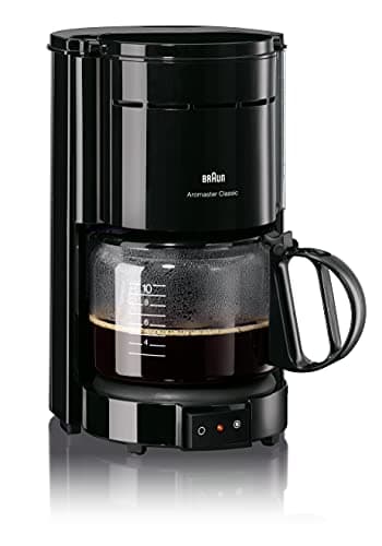 Image of Braun Household coffee machine KF 47 BK filter coffee maker with glass jug for classic filter coffee, aromatic coffee thanks to OptiBrew system, drip stop, automatic shut-off, 220-230V || 50-60Hz