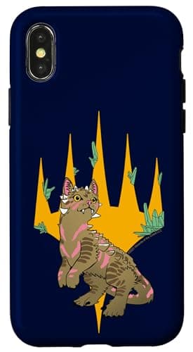 Image of iPhone X/XS Magic: The Gathering Dinosaur Cat Portrait Case