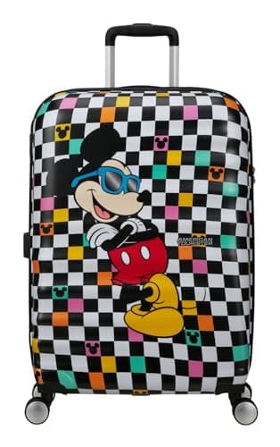 Image of American Tourister Wavebreaker Disney FL - Spinner M, Case, 67 cm, 64 L, Multicolor (Mickey Check)