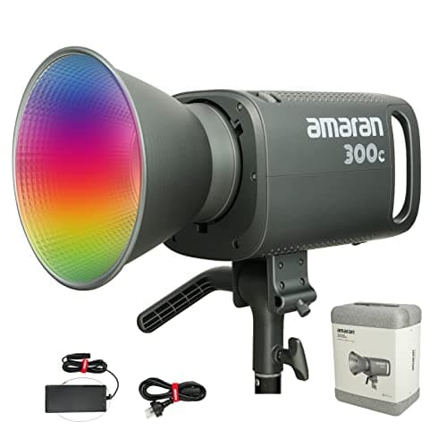 Image of Aputure Amaran 300c RGBWW LED Video Light Bowens Mount 300W Dimmable 2500K- 7500K 26,580 Lux @1m CRI 95+ TLCI 95+ Supports APP Control
