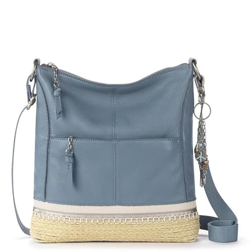 Image of The Sak Lucia Crossbody Bag in Leather, Convertible Purse with Adjustable Strap, Maritime Espadrille, One Size, Lucia Leather Adjustable Crossbody
