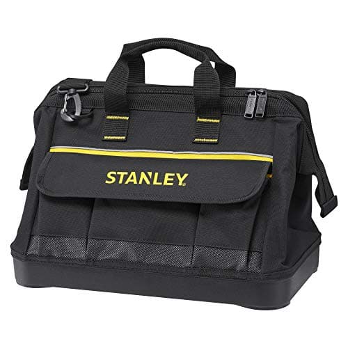 Image of STANLEY 600 Denier Open Mouth Tote Tool Bag, Multi-Pocket Storage Organiser for Tools and Small Parts, 16 inch, 1-96-183