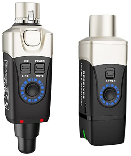 Image of Xvive U3 Wireless Microphone System with 2.4GHz XLR Transmitter and Receiver for Dynamic Microphone, Audio Mixer and PA System