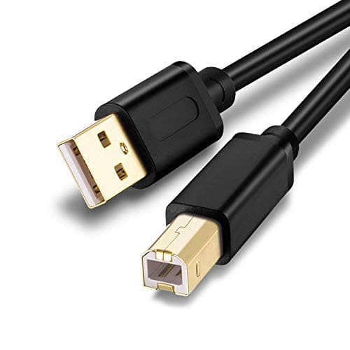 Image of Printer Cable 5M,USB Printer Cable USB 2.0 Type A Male to B Male Scanner Cord High Speed for Brother, HP, Canon, Lexmark,Dell, Xerox, Samsung etc (5M/15Ft)