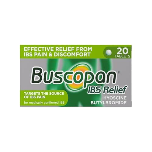 Image of Buscopan, Targets the Source of Belly Pain, Cramps & Discomfort, Starts to work in 15 minutes, 20 Tablets, Relief from Stomach Pain, Cramps & Discomfort