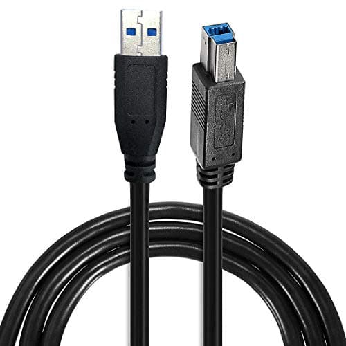 Image of NTQinParts USB3.0 PC/Mac Data Transfer Sync SuperSpeed Cable Cord for Epson Workforce ES-400W II, ES-500W II Wireless Color Duplex Desktop Document Scanner