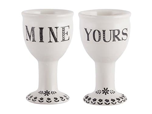 Image of Creative Tops Creative Bake Stir It Up Egg Cups – Set of 2, Ceramic, Off White, 11x17x7 cm