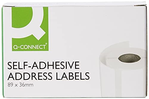 Image of Q-Connect Address Label Roll Self Adhesive 89 x 36 mm White (Pack of 250) KF26073
