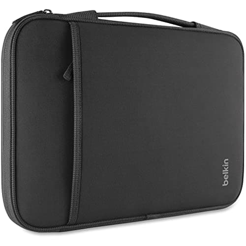 Image of Belkin Slim Protective Sleeve with Carry Handle and Zipped Storage for Chromebooks, Netbooks and Laptops Upto 13 inch - Black