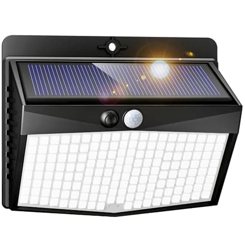 Image of Peasur Solar Security Light Outdoor Motion Sensor, 168 LED Waterproof Solar Wall Light with 3 Modes, PIR Outdoor Sensor Light for Fence, Front Door, Garden, Garage, 1 Pack