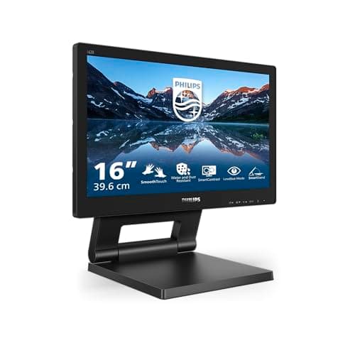 Image of Philips 162B9T - 16 HD inch Touch Monitor, 60Hz, 4ms, TN, Speakers, Height Adjust (1366 x 768, 220 cd/m² HDMI/DVI/VGA/DP/USB 3.1)