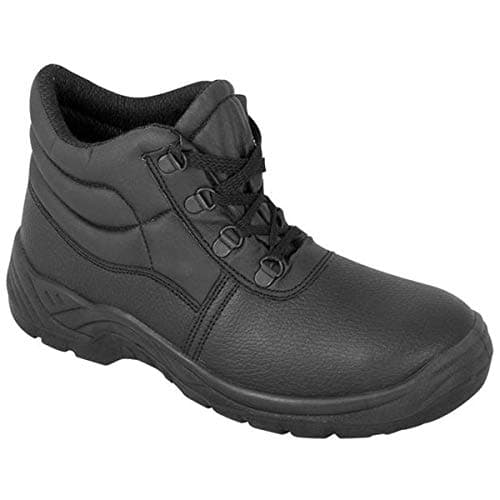 Image of DURUS WORKWEAR Steel Toe Cap Safety Protective Midsole Chukka Boot Black