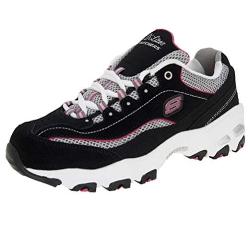 Image of Skechers Women's D'lites biggest Fan Fashion Sneaker, Black Bkwp, 5.5 UK X-Wide