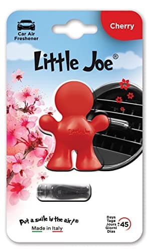 Image of Little Joe by SunStop - Made in Italy - Air freshener +/- 45 days freshness in the vehicle - Simply fix it to the air vent with the enclosed clip (Cherry/Dark Red)