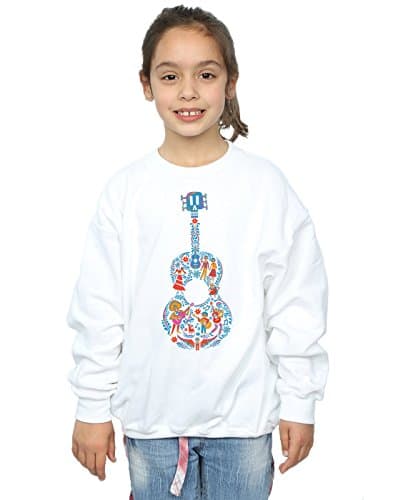 Image of Disney Girls Coco Miguel Logo Sweatshirt 5-6 Years White