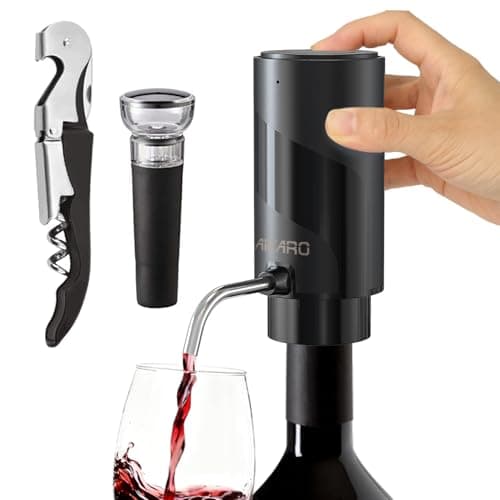Image of AIKARO - Electric Wine Aerator Pourer Rechargeable Automatic Decanter, with Corkscrew and Vacuum Stopper (Set)