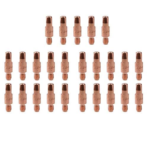 Image of 1.0mm Mig Welding Welder Round Contact Tips for MB25 MB36 Euro Torches 25pk