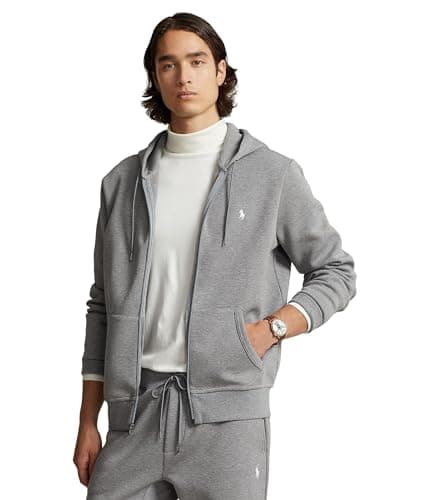 Image of POLO RALPH LAUREN Men's Double-Knit Full-Zip Hoodie Sweatshirt, M