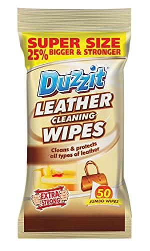Image of Duzzit Leather Cleaning Wipes, Cream, Fresh, 50 Count