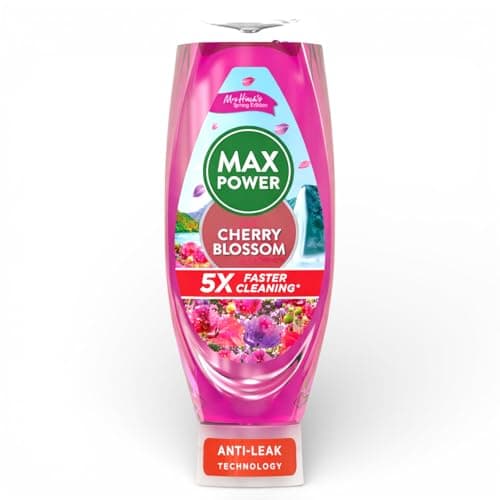 Image of MAX POWER Washing Up Liquid – Mrs Hinch’s Spring Edition, CHERRY BLOSSOM 730ml, Easy and Effortless Cleaning, Even On Your Greasiest Pots and Pans, XXL Bottle