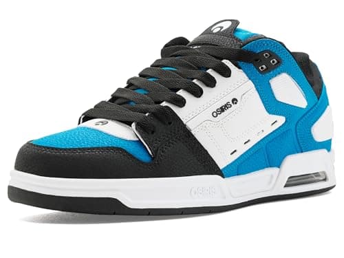 Image of Osiris Men's Peril Skate Shoe, Black/White/Blue, 11.5