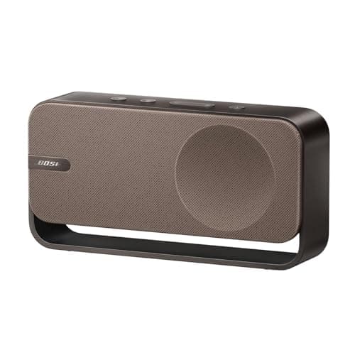 Image of Bose SoundLink Home Speaker, Premium, Portable and Wireless Bluetooth Bookshelf Speaker, Up to 9 Hours Battery Life, Warm Wood