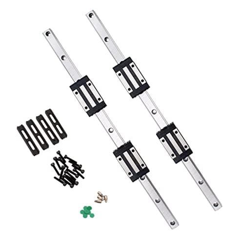 Image of 400mm HGR15 Linear Rail Guide Set,2 pcs HGR15-400 mm Linear Rails and 4 pcs HGH15CA Slider Block for Automated Machines