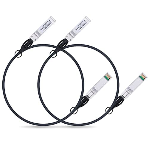 Image of ipolex 2 PCS 10Gb SFP+ Cable, 10GBASE-CU Direct Attach Copper(DAC) Passive Twinax Cable Compatible for Cisco, Ubiquiti UniFi UC-DAC-SFP+, Meraki, Mikrotik and Other Open Switches. 1m/3.28ft.