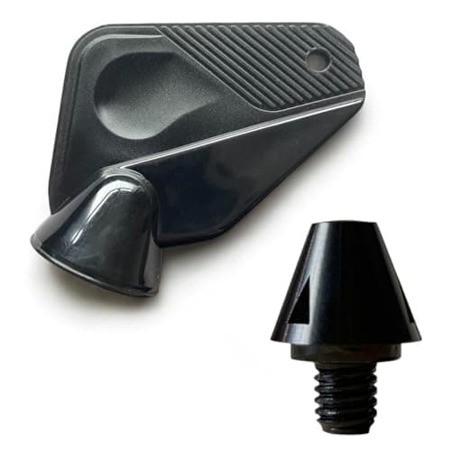 Image of Stud replacement tool for 6mm Adidas studs. Durable stud key with metal teeth compatible with Adidas Football & Rugby Boots inc Predator F50. M6 stud removal (Stud tool + 11mm conical stud, black)