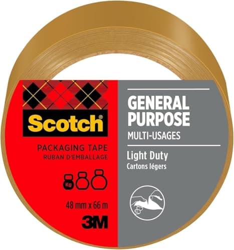 Image of Scotch General Purpose Tape Brown 48 mm x 66 m 1 Roll/Pack - Ideal for Packing Boxes and Parcels