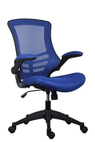 Image of Office Hippo Mesh Operator Office Chair, Height & Tilt Adjustable Ergonomic Chair with Tension Control, Flip Up Arms, Computer Chair for Daily Use, Up to 115kg Weight, 5 Year Component Wty - Blue