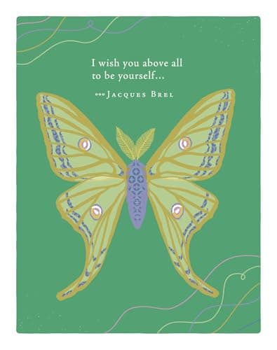 Image of Positively Green Greeting Cards: Graduation - I wish you above all to be yourself (Pack of 6)