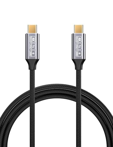 Image of CAKOBLE USB-C to USB-C 3.1 Gen2 Cable 10Gbps Data Transfer, 100W 20V/5A 3.3ft USB Type C PD Fast Charging Cable 4K Video Output Compatible with Thunderbolt 3, iPad Pro, MacBook Pro, Galaxy S21 3M